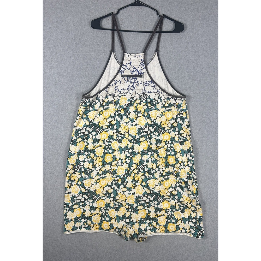 Free People Movement Romper Floral Print Medium Yellow Blue Sleeveless Relaxed - Picture 4 of 10